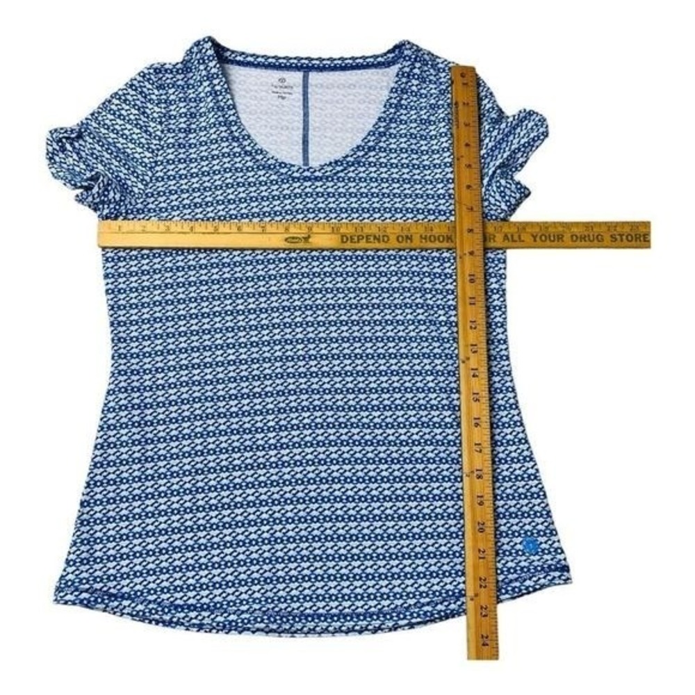 Talbots Blue Basic Top Tee Medium Petite Short Sl… - image 4